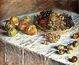 Famous Apples Paintings - Still Life Apples And Grapes